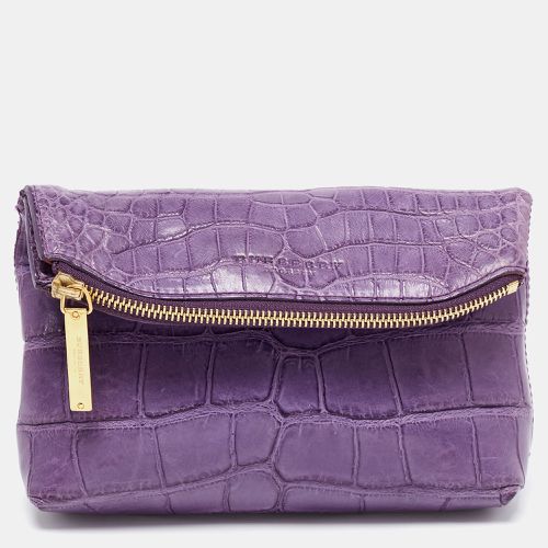 Alligator Small Kendal Foldover Clutch - Burberry - Modalova