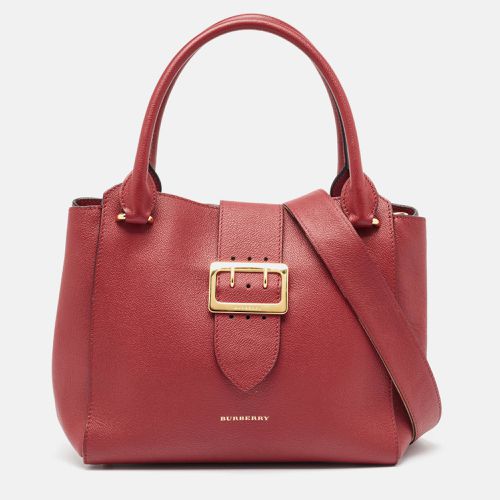 Burberry Red Leather Buckle Tote - Burberry - Modalova