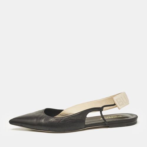 Leather Maria Logo Slingback Flats Size 37 - Burberry - Modalova