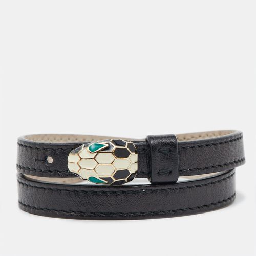 Serpenti Leather Enamel Tone Bracelet - Bvlgari - Modalova