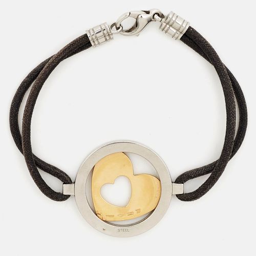 Tondo Cuore 18k Gold and Steel Cord Bracelet - Bvlgari - Modalova