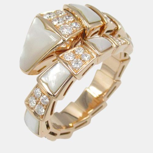 Serpenti Viper Ring 18k Gold Diamond Clear Metal - Bvlgari - Modalova