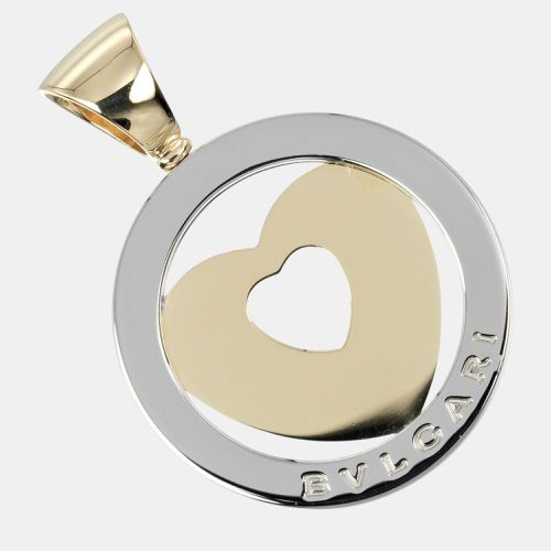 K Gold and Stainless Steel Tondo Pendant Charm - Bvlgari - Modalova