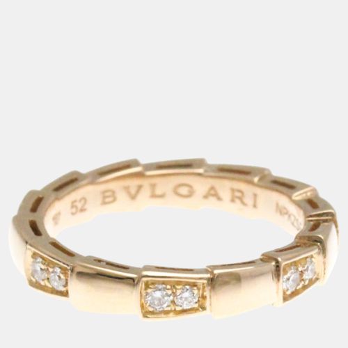 K Rose and Diamond Serpenti Viper Band Ring EU 52 - Bvlgari - Modalova