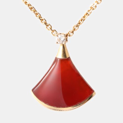 Divas' Dream Carnelian Diamond 18K Rose Necklace - Bvlgari - Modalova