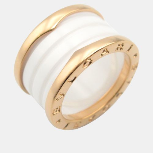 B.Zero1 18K Rose and Ceramic Band Ring EU 50 - Bvlgari - Modalova