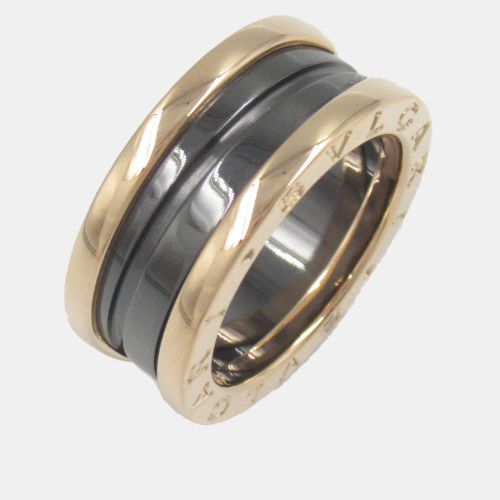 B.Zero1 18K Rose and Ceramic Band Ring EU 48 - Bvlgari - Modalova
