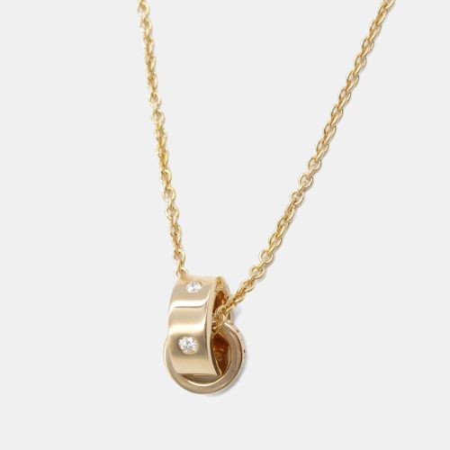 Bulgari 18K Rose Diamond Link Pendant Necklace - Bvlgari - Modalova