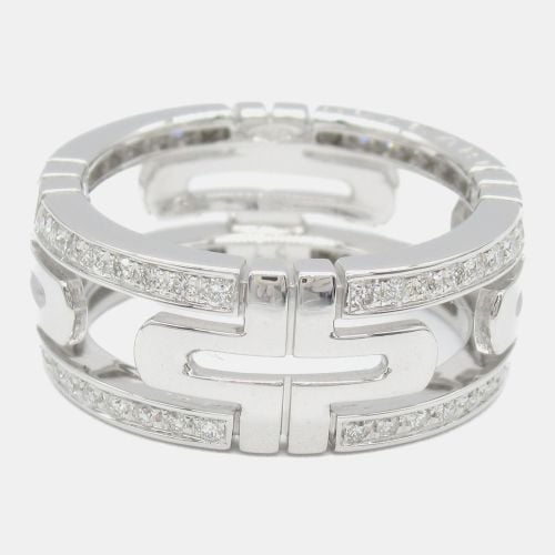 K Gold and Diamond Parentesi Band Ring EU 51 - Bvlgari - Modalova