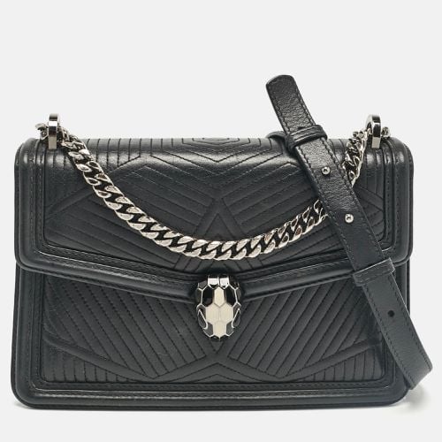 Diamond Blast Leather Serpenti Forever Shoulder Bag - Bvlgari - Modalova