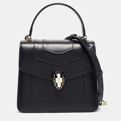 Leather Small Serpenti Forever Top Handle Bag - Bvlgari - Modalova