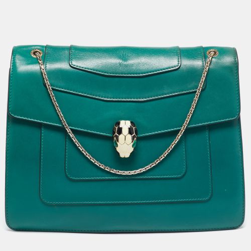 Leather Large Serpenti Forever Shoulder Bag - Bvlgari - Modalova