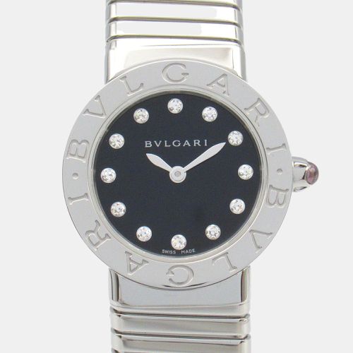 Stainless Steel Tubogas Diamond Watch - Bvlgari - Modalova