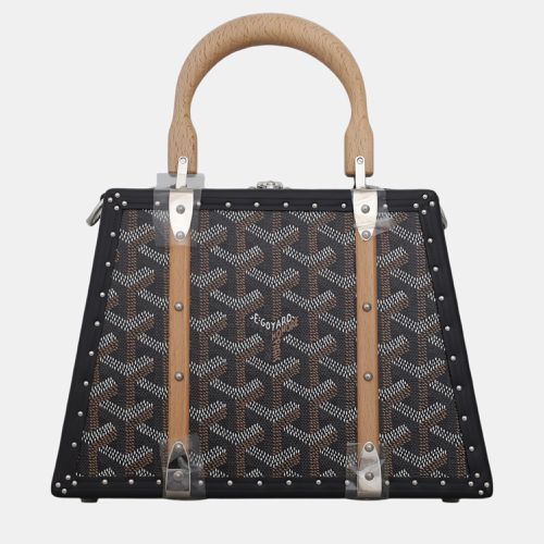 Leather, Coated Canvas, Wood Saigon Mini Trunk Bag - Goyard - Modalova