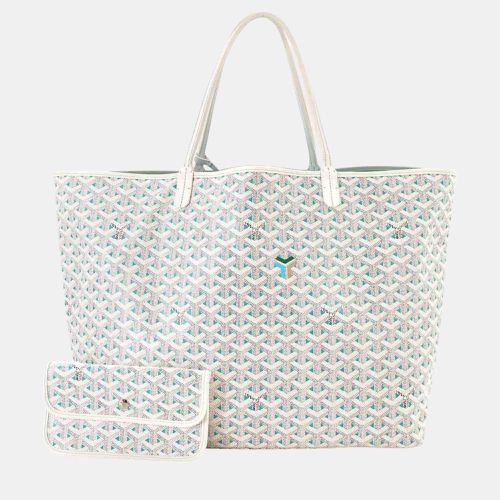 Pvc Leather White Opal Saint Louis Claire Voie Gm Herringbone bag - Goyard - Modalova