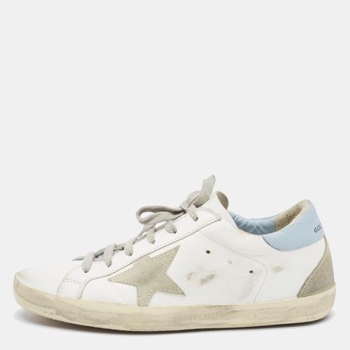 Blue Leather Super Star Sneakers Size 39 - Golden Goose - Modalova