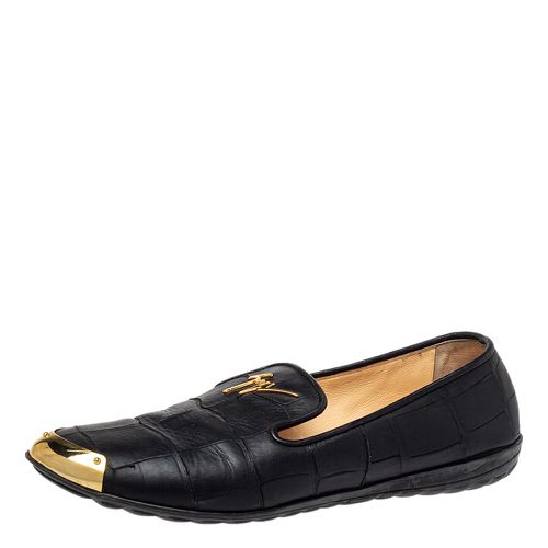 Croc Embossed Leather Slip On Loafers Size 37.5 - Giuseppe Zanotti - Modalova