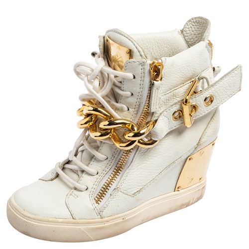 Leather Chain Detail High-Top Sneakers Size 36.5 - Giuseppe Zanotti - Modalova