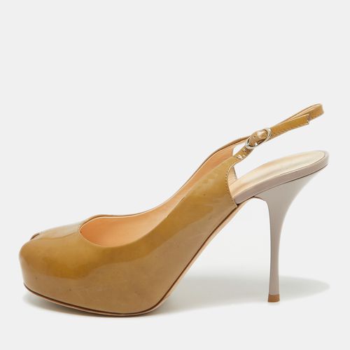 Patent Leather Peep Toe Slingback Pumps Size 41 - Giuseppe Zanotti - Modalova