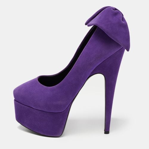 Suede Debra Bow Platform Pumps Size 36.5 - Giuseppe Zanotti - Modalova