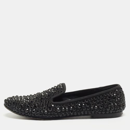 Satin Crystal Studded Dalila Smoking Slipper Size 36 - Giuseppe Zanotti - Modalova