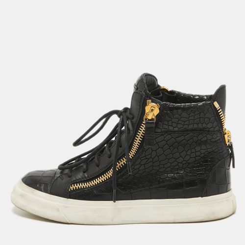 Croc Embossed Leather High Top Sneakers Size 35.5 - Giuseppe Zanotti - Modalova