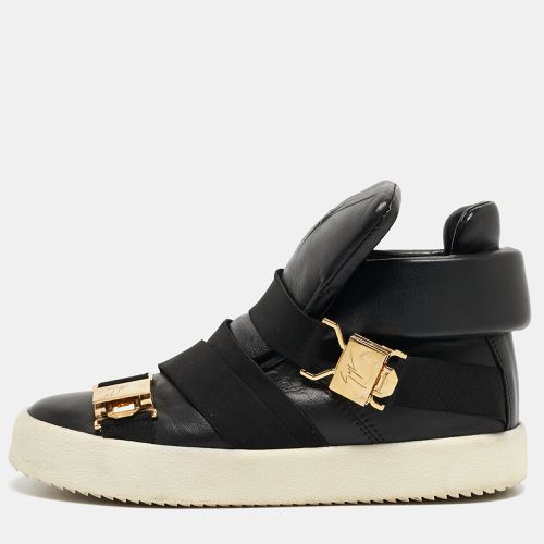 Leather Double Buckle High Top Sneakers Size 37 - Giuseppe Zanotti - Modalova