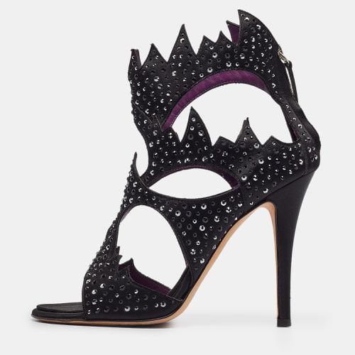 Studded Satin Cut Out Sandals Size 39 - Giuseppe Zanotti - Modalova