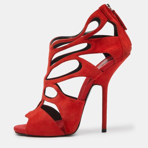 Suede Butterfly Cutout Sandals Size 41 - Giuseppe Zanotti - Modalova