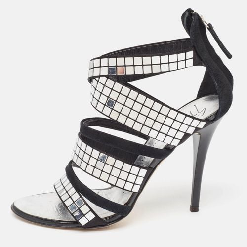 Black/ Suede Mirror Strappy Sandals Size 39 - Giuseppe Zanotti - Modalova