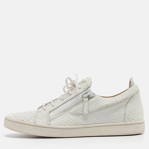 Python Embossed Leather Low Top Sneakers Size 40 - Giuseppe Zanotti - Modalova