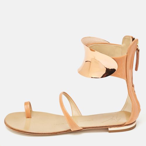 Light Leather Toe Ring Ankle Wrap Sandals Size 36 - Giuseppe Zanotti - Modalova