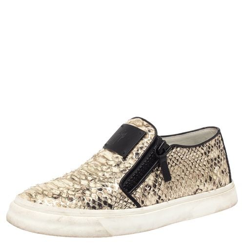 Python Embossed Leather Devon Slip On Sneakers Size 40 - Giuseppe Zanotti - Modalova