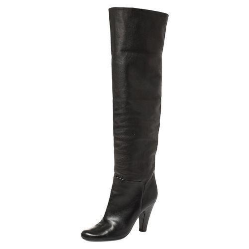 Leather Mid Calf Foldover Boots Size 37 - Giuseppe Zanotti - Modalova