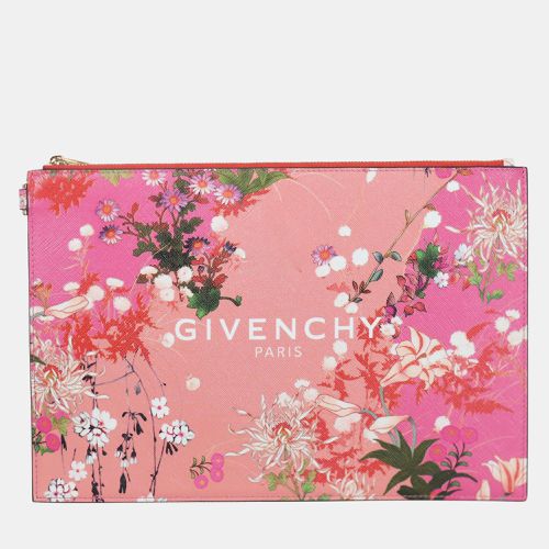 Medium Iconic Floral Print Coated Canvas Pouch - Givenchy - Modalova