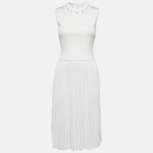 Ivory Stretch Knit Pleated Midi Dress XS - Givenchy - Modalova