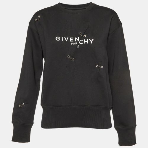 Cotton Logo Print Ring Embellished Sweatshirt S - Givenchy - Modalova