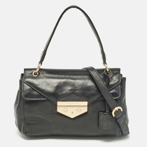 Leather Pushlock Flap Top Handle Bag - Givenchy - Modalova