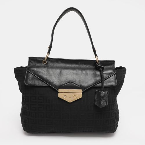 Monogram Canvas and Leather Top Handle Bag - Givenchy - Modalova
