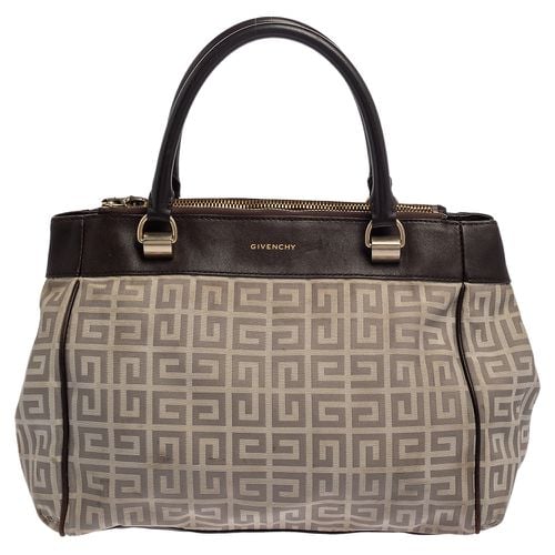 Dark /White Monogram Canvas and Leather Double Zip Tote - Givenchy - Modalova