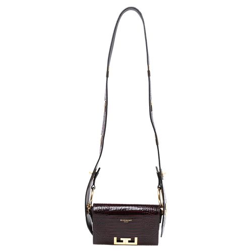 Dark Croc Embossed Leather Nano Eden Shoulder Bag - Givenchy - Modalova