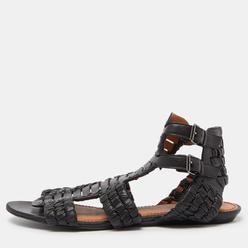 Woven Leather Gladiator Flat Sandals Size 39 - Givenchy - Modalova