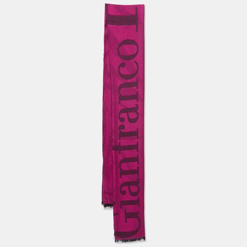 Logo Pattern Wool Blend Scarf - Gianfranco Ferre - Modalova