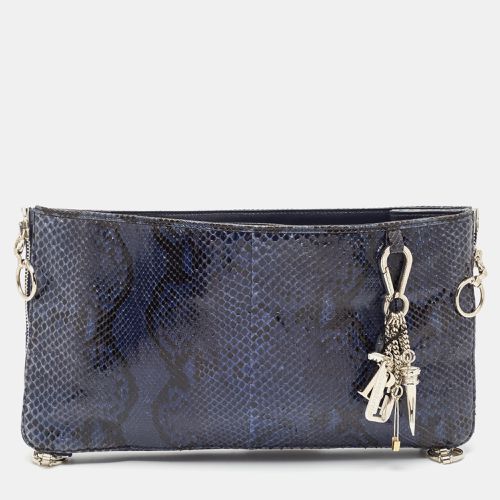 Python Oversized Zip Clutch - Gianfranco Ferre - Modalova