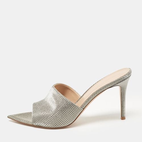 Grey Textured Fabric Alise Sandals Size 42 - Gianvito Rossi - Modalova