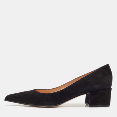 Suede Piper Block Heel Pumps Size 39.5 - Gianvito Rossi - Modalova