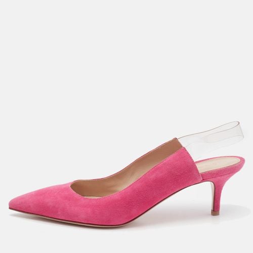 PVC and Suede Slingback Pumps Size 38.5 - Gianvito Rossi - Modalova