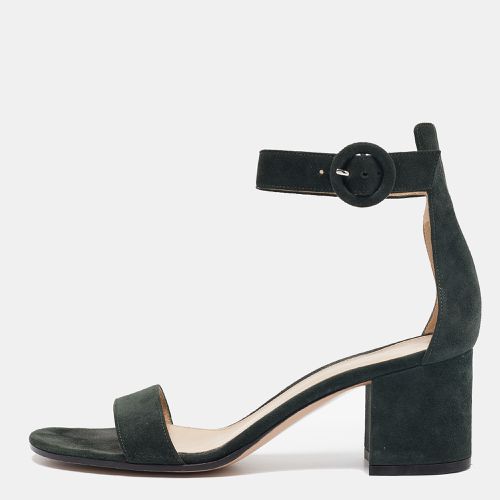 Dark Suede Versilia Sandals Size 38 - Gianvito Rossi - Modalova