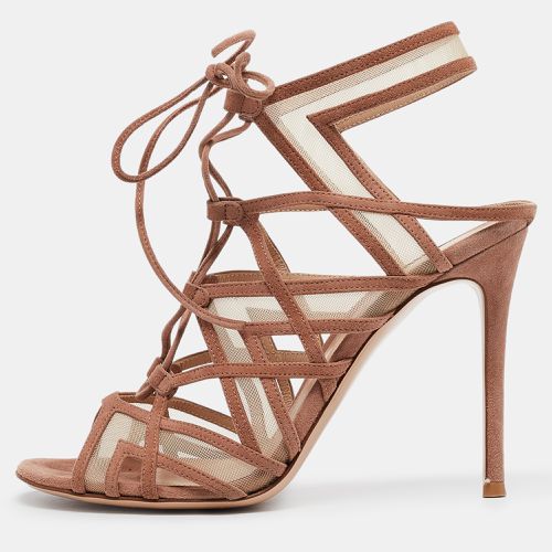 Suede and Mesh Adria Sandals Size 37.5 - Gianvito Rossi - Modalova