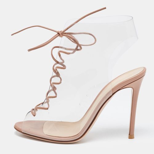 PVC And Leather Helmut Lace Up Booties Size 36.5 - Gianvito Rossi - Modalova